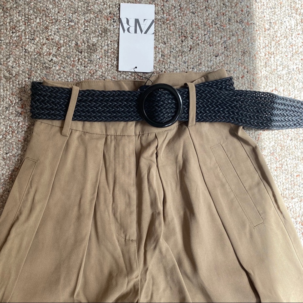 Zara Belted Pleated Pants - Picture 6 of 8